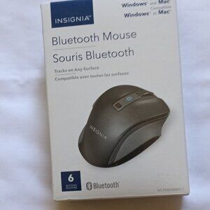 Bluetooth Wireless Mouse Windows Mac Compatible 6 Buttons, Accurate Insignia NEW